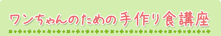 ワンちゃんのための手作り食講座