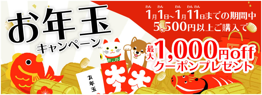 おとし玉クーポン最大1,000円OFF