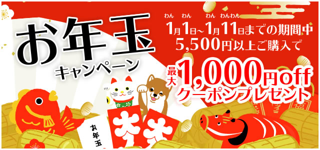 おとし玉クーポン最大1,000円OFF