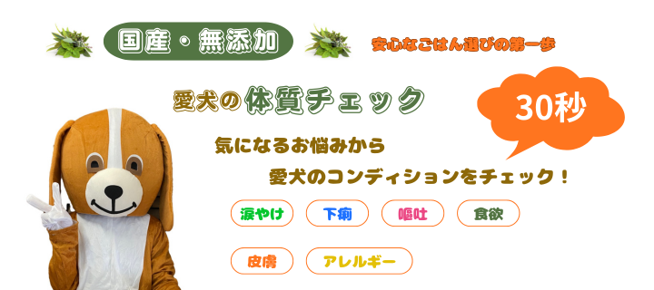 愛犬の30秒体質チェック